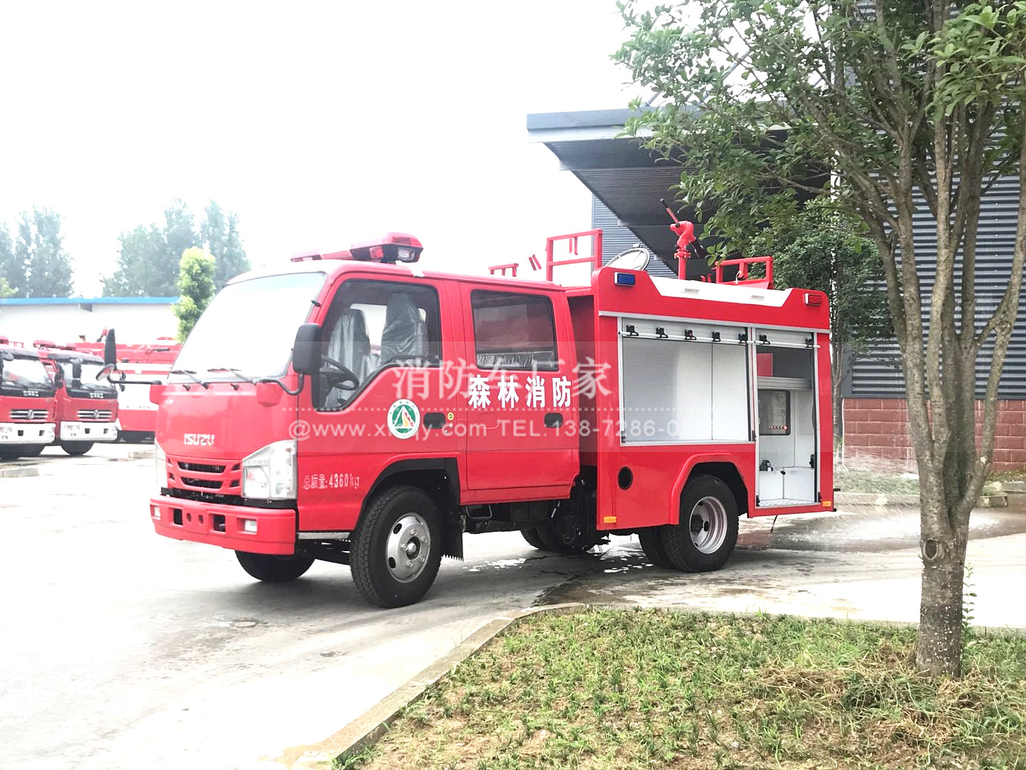 五十鈴1噸水罐泡沫企業(yè)消防車